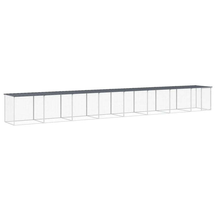 VidaXL Kippenhok met dak 803x98x90 cm gegalvaniseerd staal antraciet