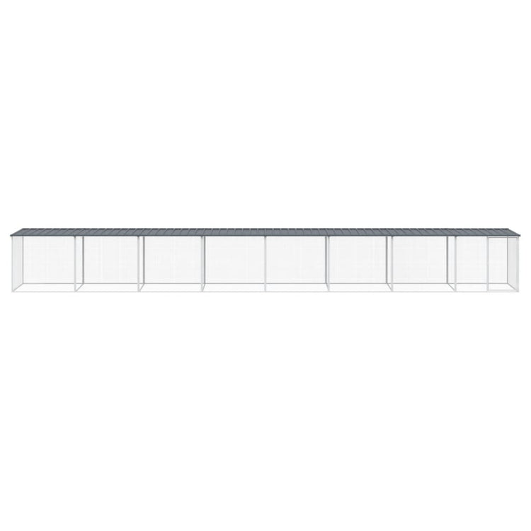 VidaXL Kippenhok met dak 803x98x90 cm gegalvaniseerd staal antraciet