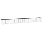 VidaXL Kippenhok met dak 1003x98x90 cm gegalvaniseerd staal antraciet - afbeelding 2