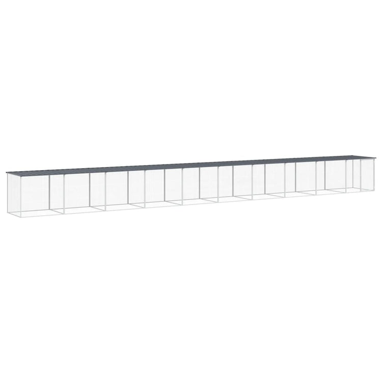 VidaXL Kippenhok met dak 1003x98x90 cm gegalvaniseerd staal antraciet