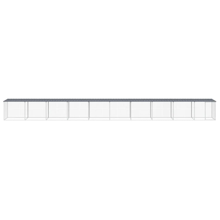VidaXL Kippenhok met dak 1003x98x90 cm gegalvaniseerd staal antraciet