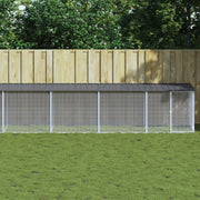 VidaXL Kippenhok met dak 1003x98x90 cm gegalvaniseerd staal antraciet - afbeelding 1