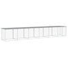 VidaXL Kippenhok met dak 603x98x90 cm gegalvaniseerd staal lichtgrijs