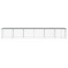 VidaXL Kippenhok met dak 603x98x90 cm gegalvaniseerd staal lichtgrijs