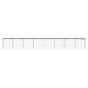 VidaXL Kippenhok met dak 803x98x90 cm gegalvaniseerd staal lichtgrijs - afbeelding 3
