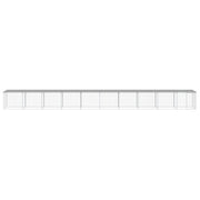 VidaXL Kippenhok met dak 1003x98x90 cm gegalvaniseerd staal lichtgrijs - afbeelding 3