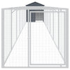 VidaXL Hondenhok met dak 117x813x123 cm gegalvaniseerd staal antraciet