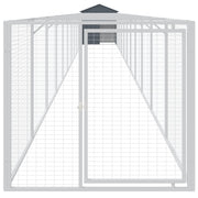 VidaXL Hondenhok met dak 117x1221x123 cm staal antracietkleurig - afbeelding 3