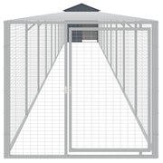VidaXL Kippenhok met ren 117x1017x123 cm staal antracietkleurig - afbeelding 3