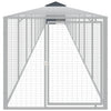 VidaXL Kippenhok met ren 117x1221x123 cm staal antracietkleurig