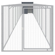 VidaXL Hondenhok met ren 110x1017x110 cm staal antracietkleurig - afbeelding 3