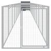 VidaXL Hondenhok met ren 110x1221x110 cm staal antracietkleurig
