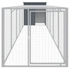 VidaXL Kippenhok met ren 110x609x110 cm gegalvaniseerd staal antraciet