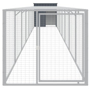 VidaXL Kippenhok met ren 110x813x110 cm gegalvaniseerd staal antraciet - afbeelding 3