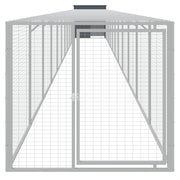 VidaXL Kippenhok met ren 110x1221x110 cm staal antracietkleurig - afbeelding 3