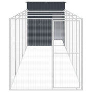 VidaXL Hondenhok met ren 165x659x181 cm gegalvaniseerd staal antraciet - afbeelding 3