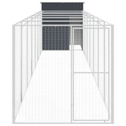 VidaXL Hondenhok met ren 165x863x181 cm gegalvaniseerd staal antraciet - afbeelding 3