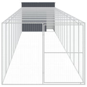 VidaXL Hondenhok met ren 214x1273x181 cm staal antraciet - afbeelding 3
