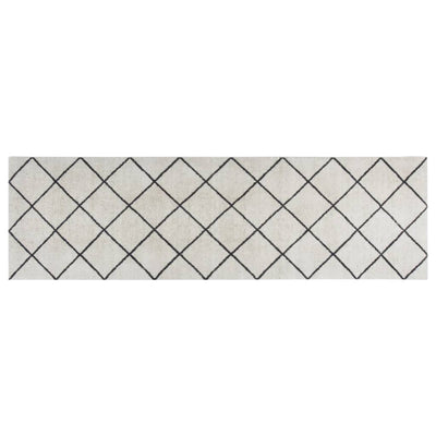 Vidaxl keukenmat wasbaar geblokt 60x180 cm fluweel