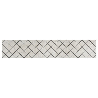 Vidaxl keukenmat wasbaar geblokt 60x300 cm fluweel