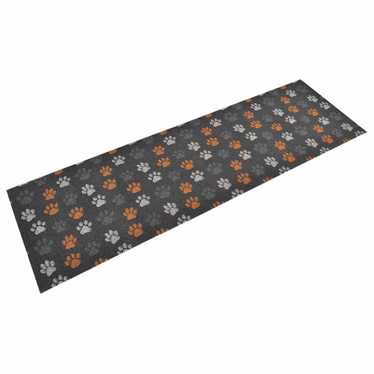 Vidaxl keukenmat wasbaar potenprint 60x180 cm fluweel