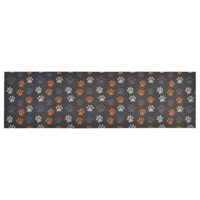 Vidaxl keukenmat wasbaar potenprint 60x180 cm fluweel