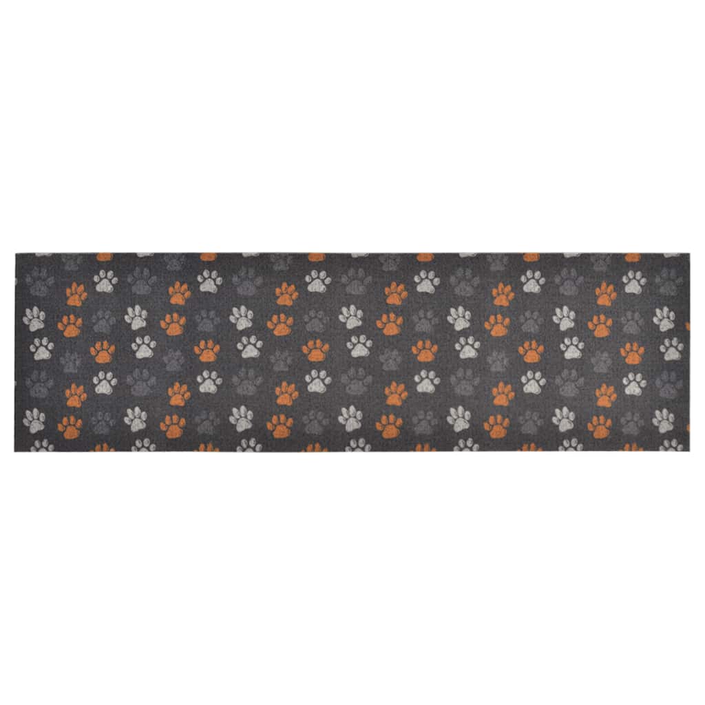 Vidaxl keukenmat wasbaar potenprint 60x180 cm fluweel