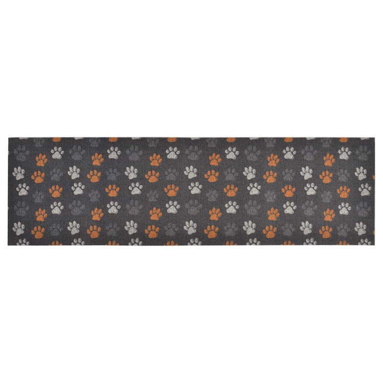Vidaxl keukenmat wasbaar potenprint 60x180 cm fluweel