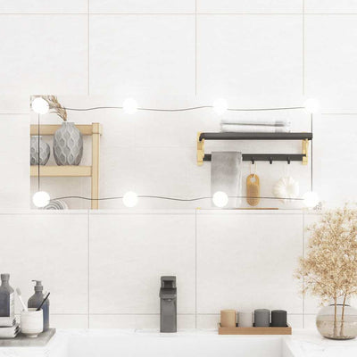 Vidaxl wandspiegel met led's rechthoekig 30x80 cm glas