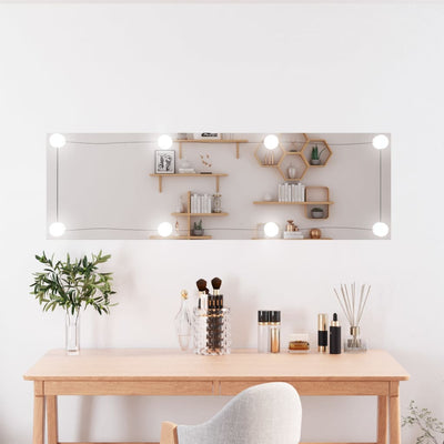 Vidaxl wandspiegel met led's rechthoekig 30x100 cm glas