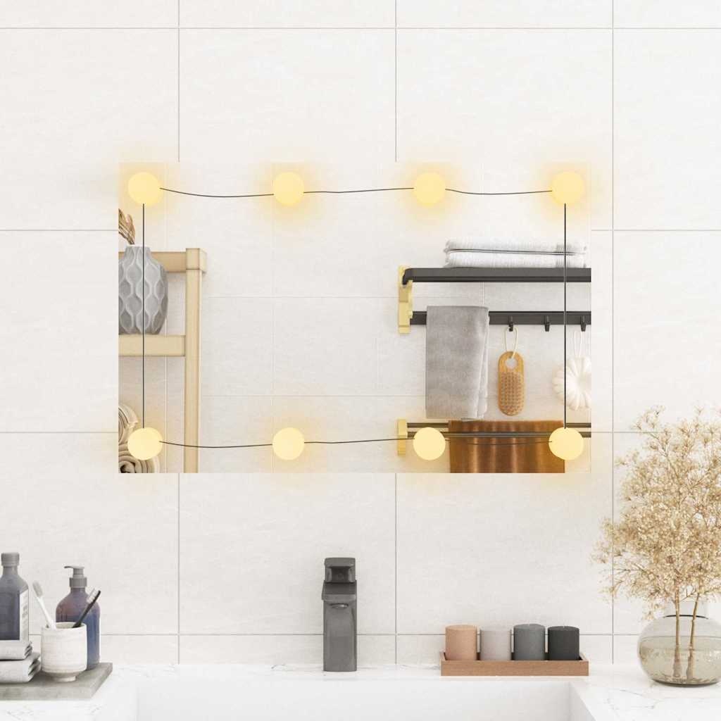Vidaxl wandspiegel met led's rechthoekig 40x60 cm glas