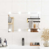 Vidaxl wandspiegel met led's rechthoekig 40x60 cm glas - afbeelding 1