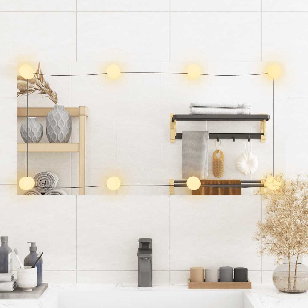 Vidaxl wandspiegel met led's rechthoekig 40x80 cm glas