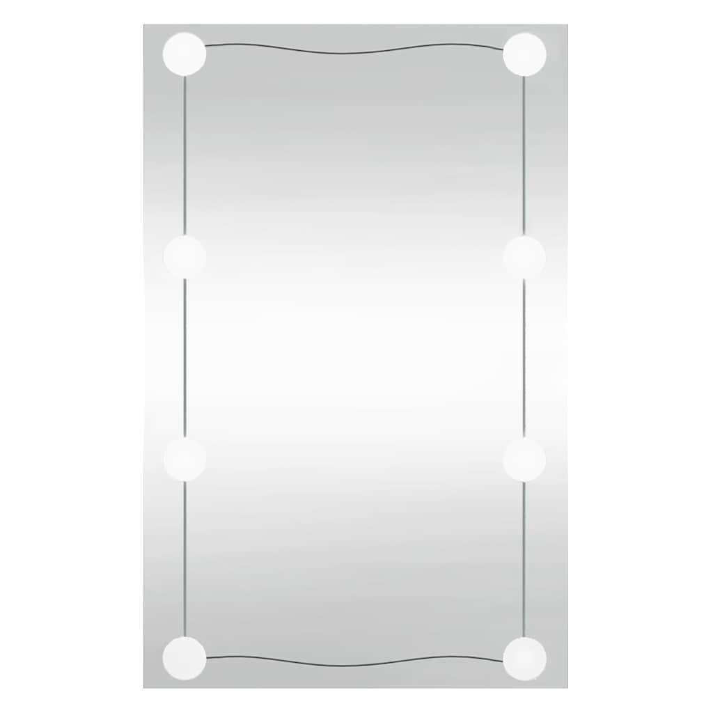 Vidaxl wandspiegel met led's rechthoekig 50x80 cm glas
