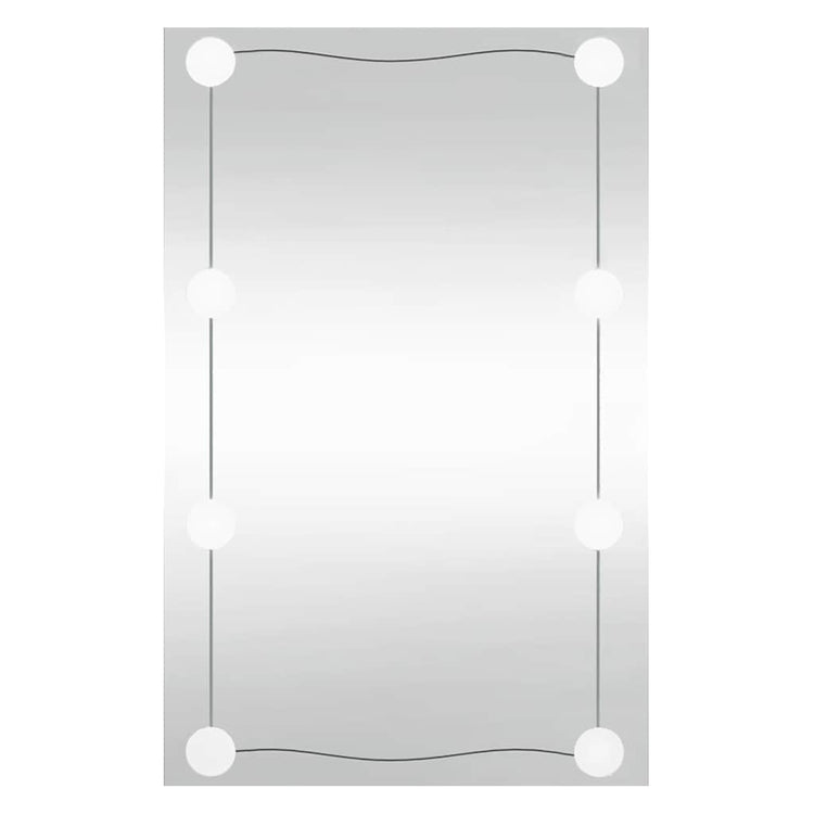 Vidaxl wandspiegel met led's rechthoekig 50x80 cm glas
