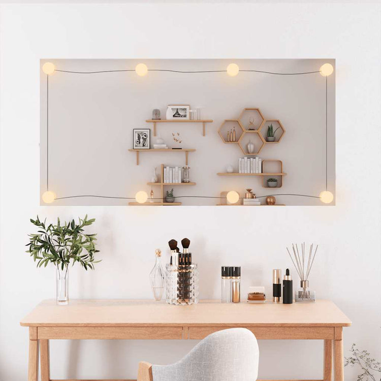 Vidaxl wandspiegel met led's rechthoekig 50x100 cm glas