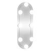 Vidaxl wandspiegel met led's ovaal 15x40 cm glas