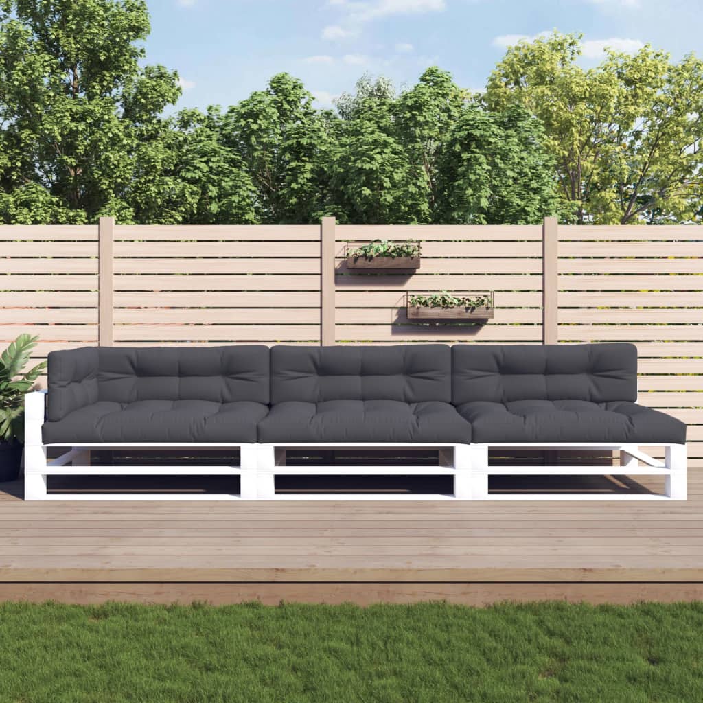 Vidaxl palletkussens 7 st stof antracietkleurig