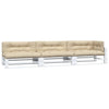 VidaXL Palletkussens 7 st stof beige