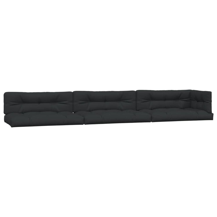 VidaXL Palletkussens 7 st stof zwart