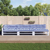 VidaXL Palletkussens 7 st stof gestreept wit en blauw