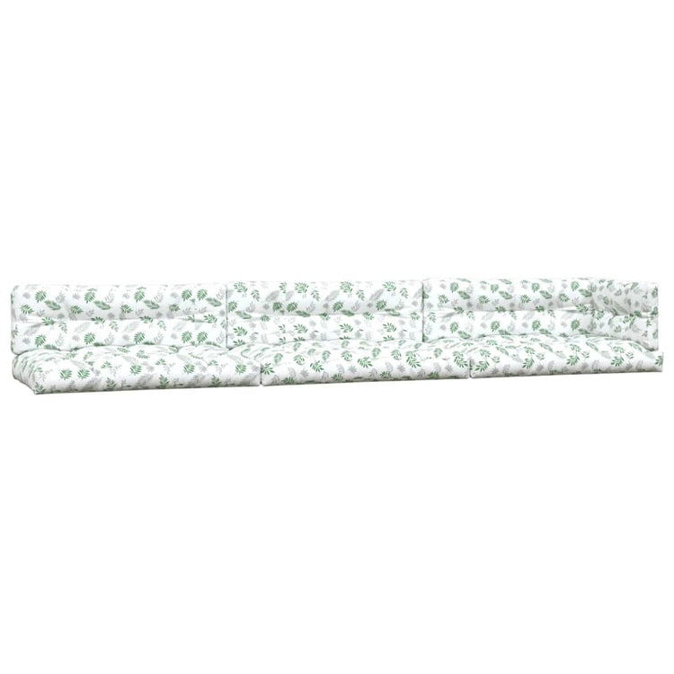 Vidaxl palletkussens 7 st bladpatroon stof