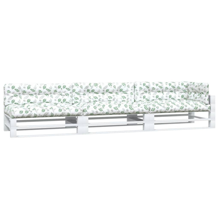 Vidaxl palletkussens 7 st bladpatroon stof