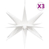 Vidaxl kerstlampen met led's 3 st inklapbaar 57 cm wit