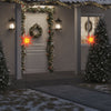 VidaXL Kerstlampen met grondpin en LED's 3 st 57 cm rood