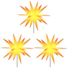 Vidaxl kerstlampen met grondpin en led's 3 st 57 cm geel