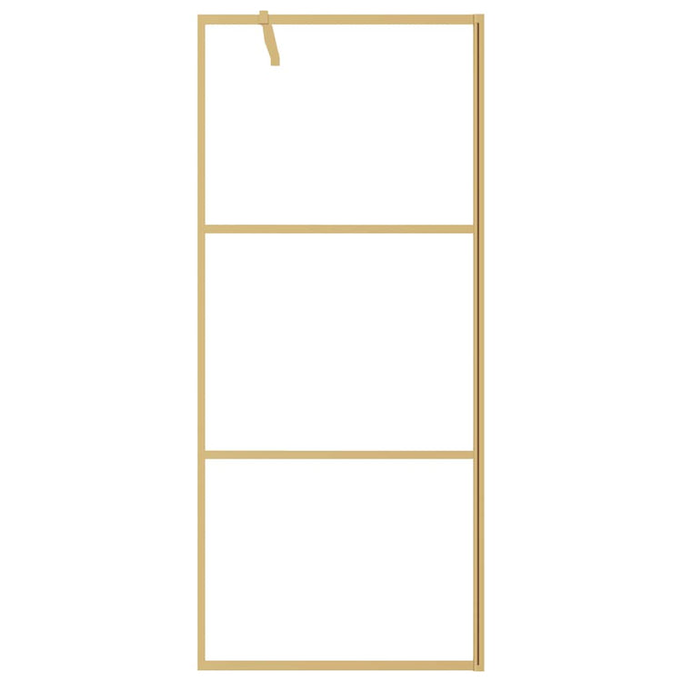Vidaxl inloopdouchewand transparant 80x195 cm esg-glas goudkleurig