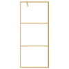 Vidaxl inloopdouchewand transparant 90x195 cm esg-glas goudkleurig