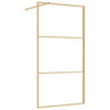 Vidaxl inloopdouchewand transparant 100x195 cm esg-glas goudkleurig