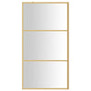 VidaXL Inloopdouchewand transparant 115x195 cm ESG-glas goudkleurig